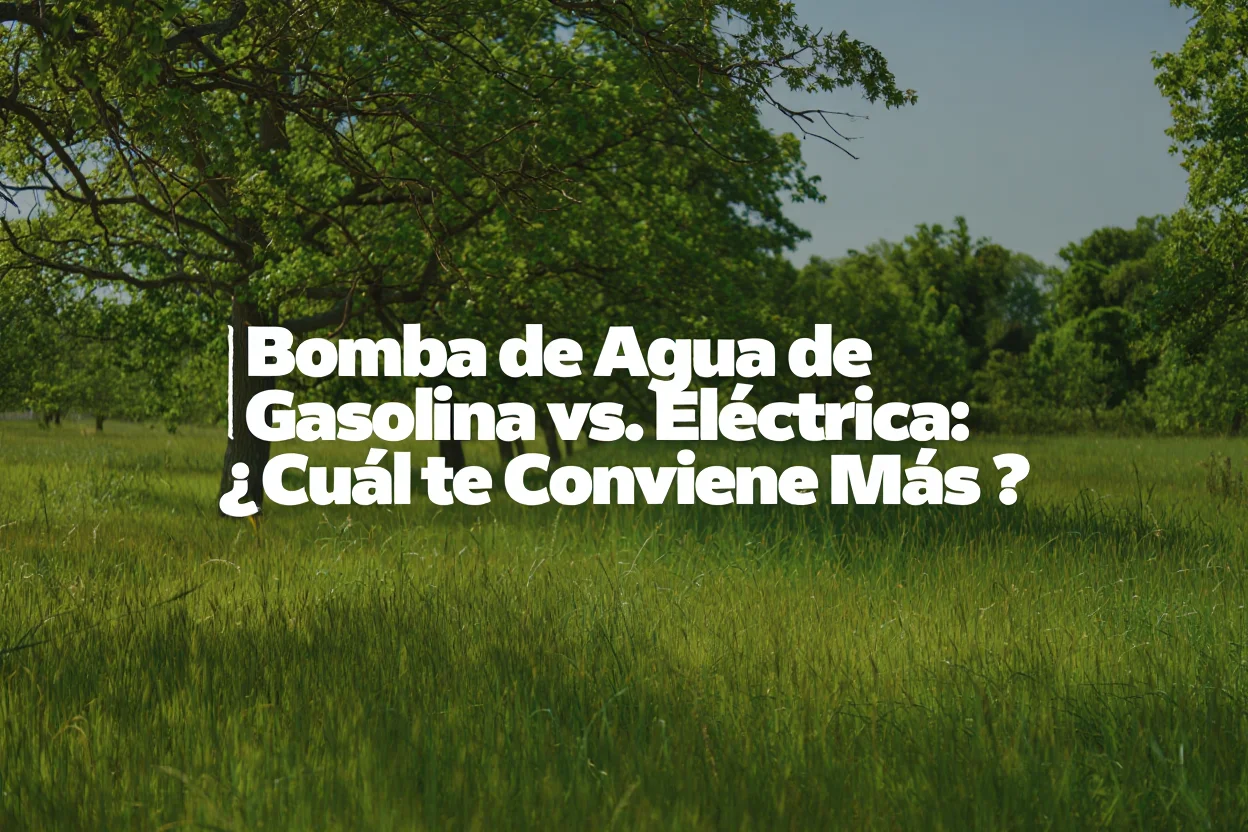 Bomba de Agua de Gasolina vs. Eléctrica: ¿Cuál te Conviene Más?